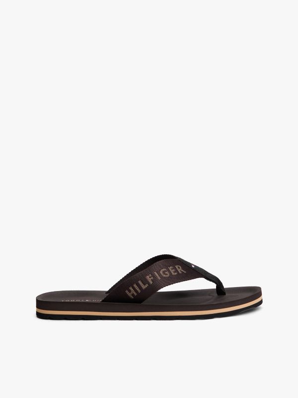 Hilfiger Monotype Flip-Flop — Brown