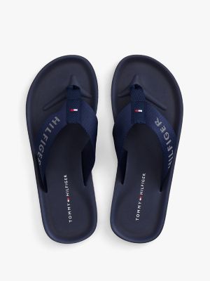 Мужские сандалии Tommy Hilfiger Hilfiger Monotype Flip-Flop, цвет: Синий — фото 3