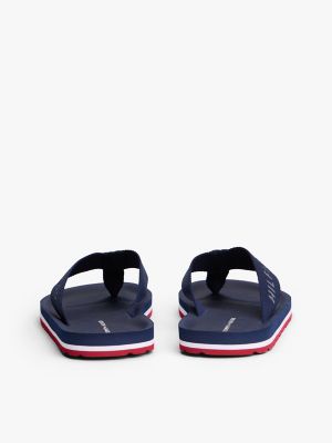 Мужские сандалии Tommy Hilfiger Hilfiger Monotype Flip-Flop, цвет: Синий — фото 4