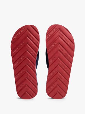 Мужские сандалии Tommy Hilfiger Hilfiger Monotype Flip-Flop, цвет: Синий — фото 5