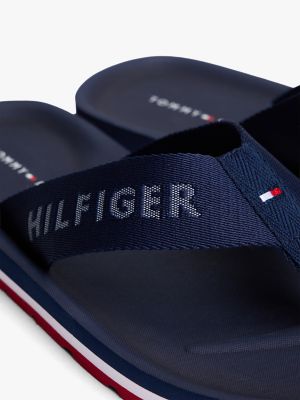 Мужские сандалии Tommy Hilfiger Hilfiger Monotype Flip-Flop, цвет: Синий — фото 6