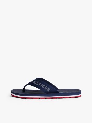 Мужские сандалии Tommy Hilfiger Hilfiger Monotype Flip-Flop, цвет: Синий — фото 7