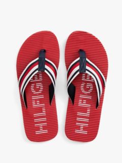 Striped Flip-Flop — Medium Red 3