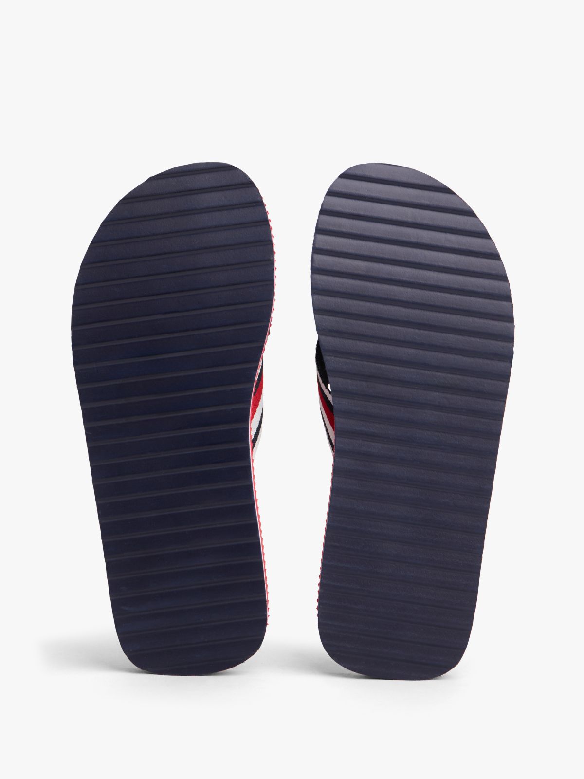 Striped Flip-Flop — Medium Red