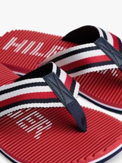 Striped Flip-Flop — Medium Red 6