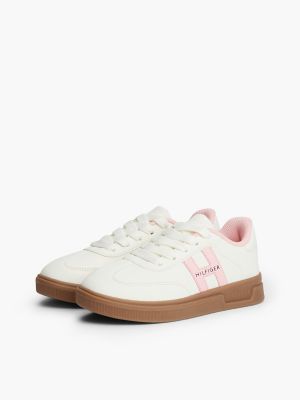 Детские кроссовки Tommy Hilfiger Hilfiger H-Logo, цвет: Белый / Розовый — фото 2