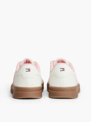 Детские кроссовки Tommy Hilfiger Hilfiger H-Logo, цвет: Белый / Розовый — фото 4