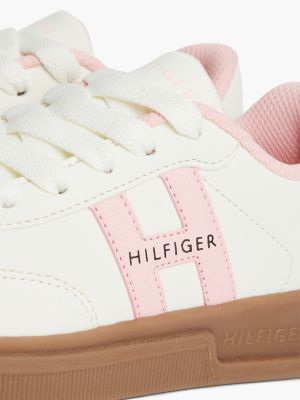 Детские кроссовки Tommy Hilfiger Hilfiger H-Logo, цвет: Белый / Розовый — фото 6