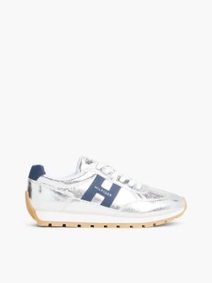 Hilfiger H-Logo Runner Sneaker, Silver