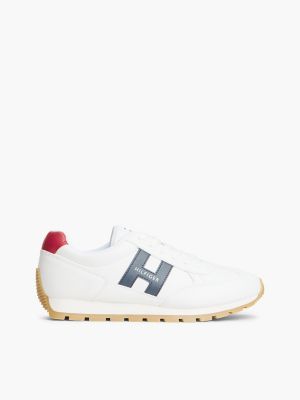 Hilfiger H-Logo Runner Sneaker, Open White