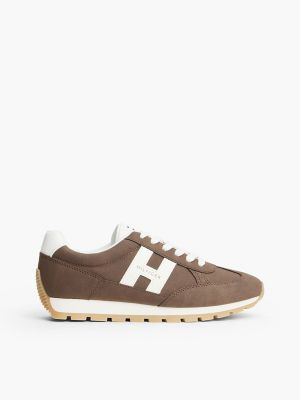 Hilfiger H-Logo Runner Sneaker, Brown