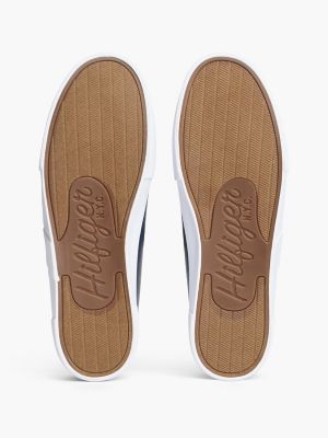 Мужские кроссовки Tommy Hilfiger Pebbled Low-Top, цвет: Тёмно-синий / Белый — фото 5