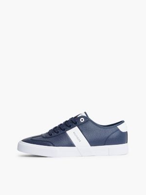 Мужские кроссовки Tommy Hilfiger Pebbled Low-Top, цвет: Тёмно-синий / Белый — фото 7