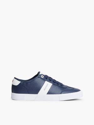 Smooth Low-Top Sneaker, Navy/White