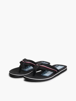 Мужские сандалии Tommy Hilfiger Signature Stripe Flip-Flop, цвет: Чёрный — фото 2