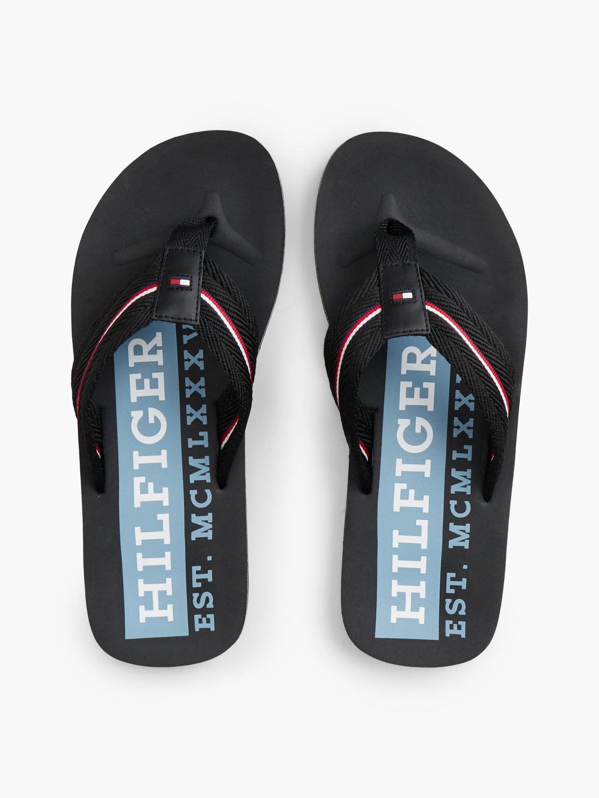 Signature Stripe Flip-Flop — Black