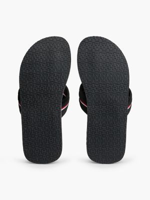 Мужские сандалии Tommy Hilfiger Signature Stripe Flip-Flop, цвет: Чёрный — фото 5
