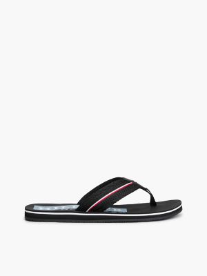 Signature Stripe Flip-Flop, Black