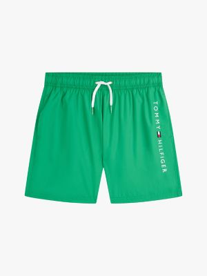 Kids' Hilfiger Logo Swim Trunk, Radiant Green