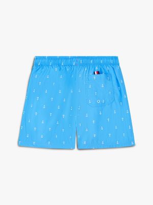 Kids' Allover Anchor Print Swim Trunk, Anchor Blue Spell