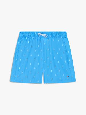 Kids' Allover Anchor Print Swim Trunk, Anchor Blue Spell
