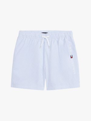 Kids' Ithaca Stripe Swim Trunk, Ithaca White Sweet Blue