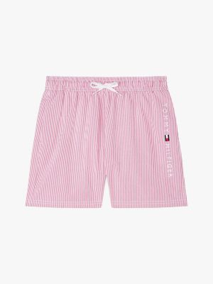Kids' Ithaca Stripe Swim Trunk, Ithaca White Medium Red