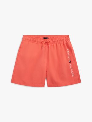 Kids' Hilfiger Logo Swim Trunk, Coral Crush