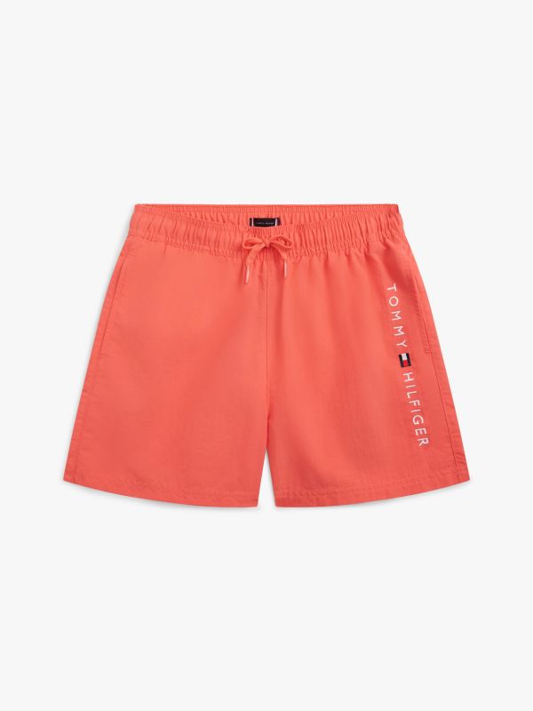 Kids' Hilfiger Logo Swim Trunk — Coral Crush