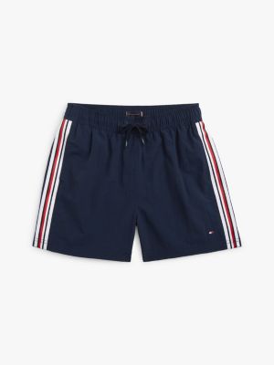 Kids' Signature Stripe Swim Trunk, Dark Night Navy