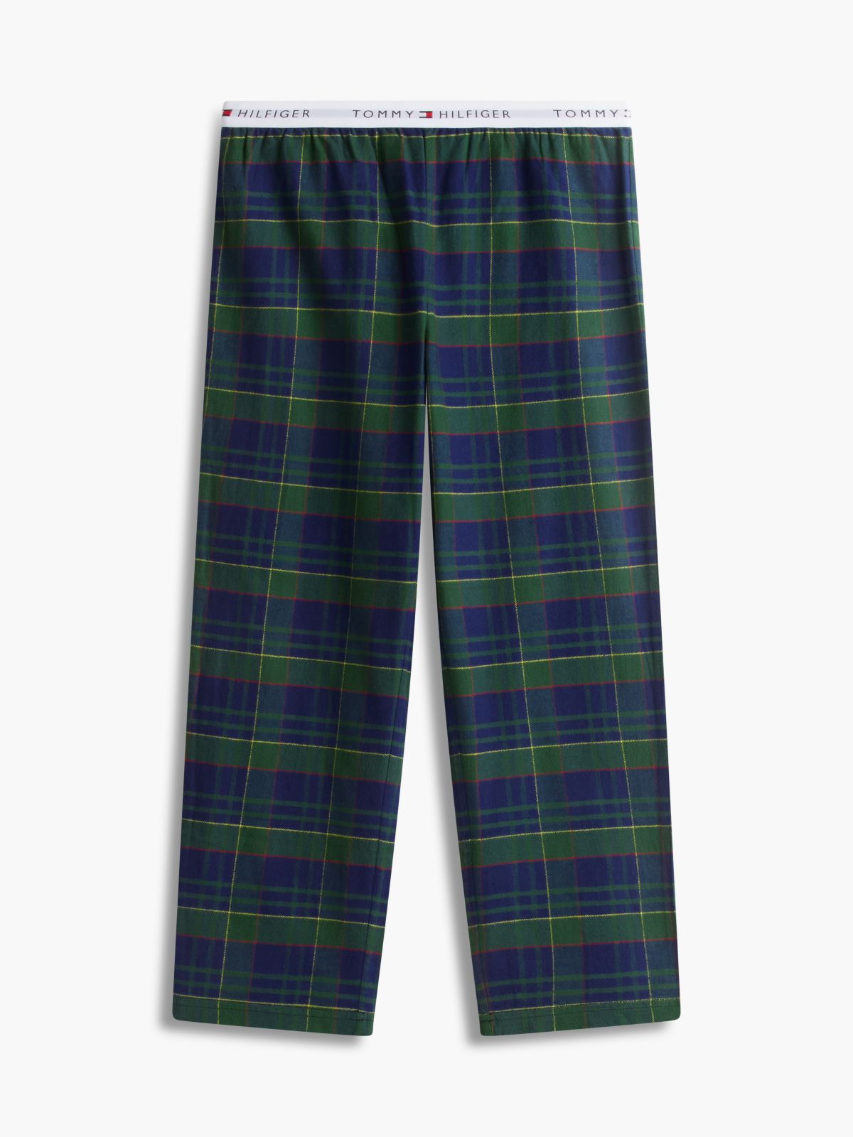 Kids' T-Shirt & Flannel Pant Sleep Set — Orn Green / Buffalo Check Evergreen