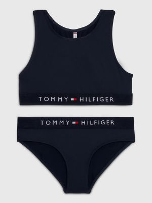 Auroch lood neerhalen Kids' Solid Crop Top Bikini Set | Tommy Hilfiger