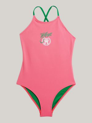 Tommy Hilfiger Girls Bralette Swim Set - Botanical Pink