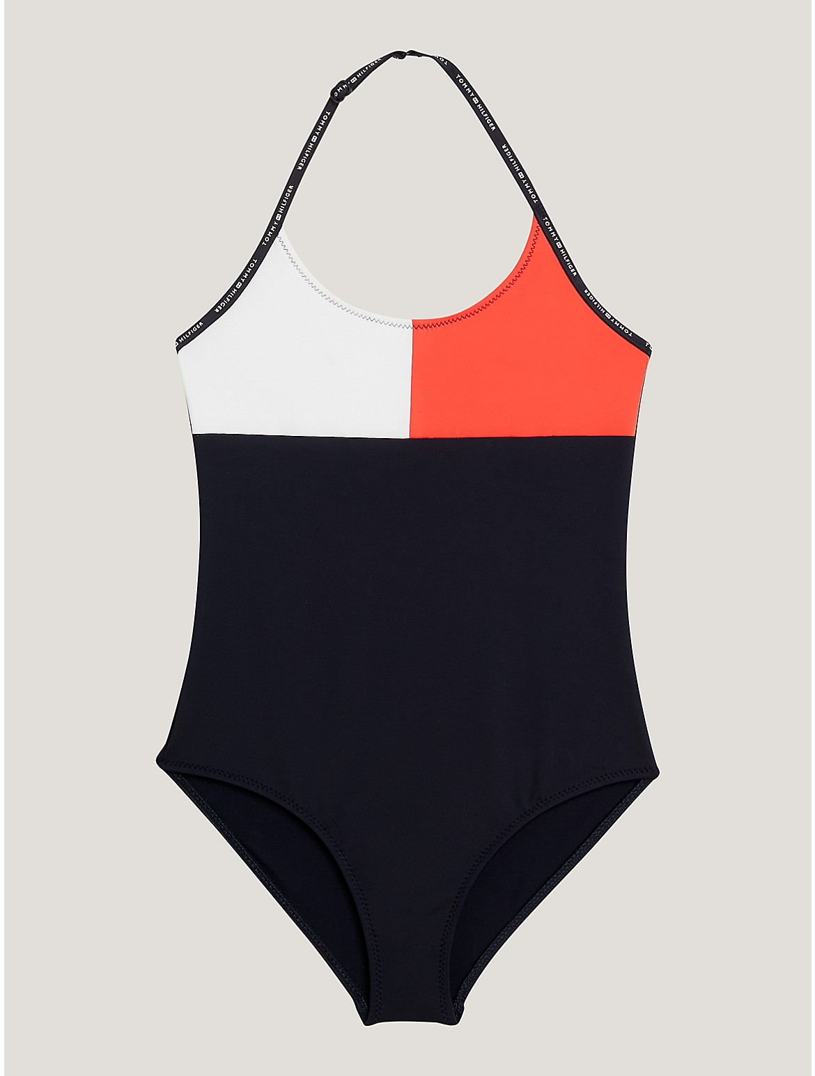 Tommy Hilfiger Girls' Kids' Colorblock One-Piece Swimsuit