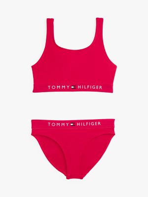 Kids' Hilfiger Logo Swim Set, Vivacious Pink