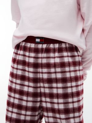 Пижамный комплект для детей, фланель — Tommy Hilfiger, цвет: Розовый / Розовый клетчатый — фото 2