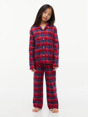 Пижамный комплект для детей, фланель — Tommy Hilfiger, цвет: Клетчатый средний красный — фото 2