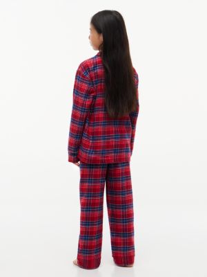 Пижамный комплект для детей, фланель — Tommy Hilfiger, цвет: Клетчатый средний красный — фото 8