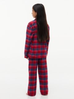 Kids' Flannel Shirt & Pant Sleep Set — Check Global Stp Medium Red 8