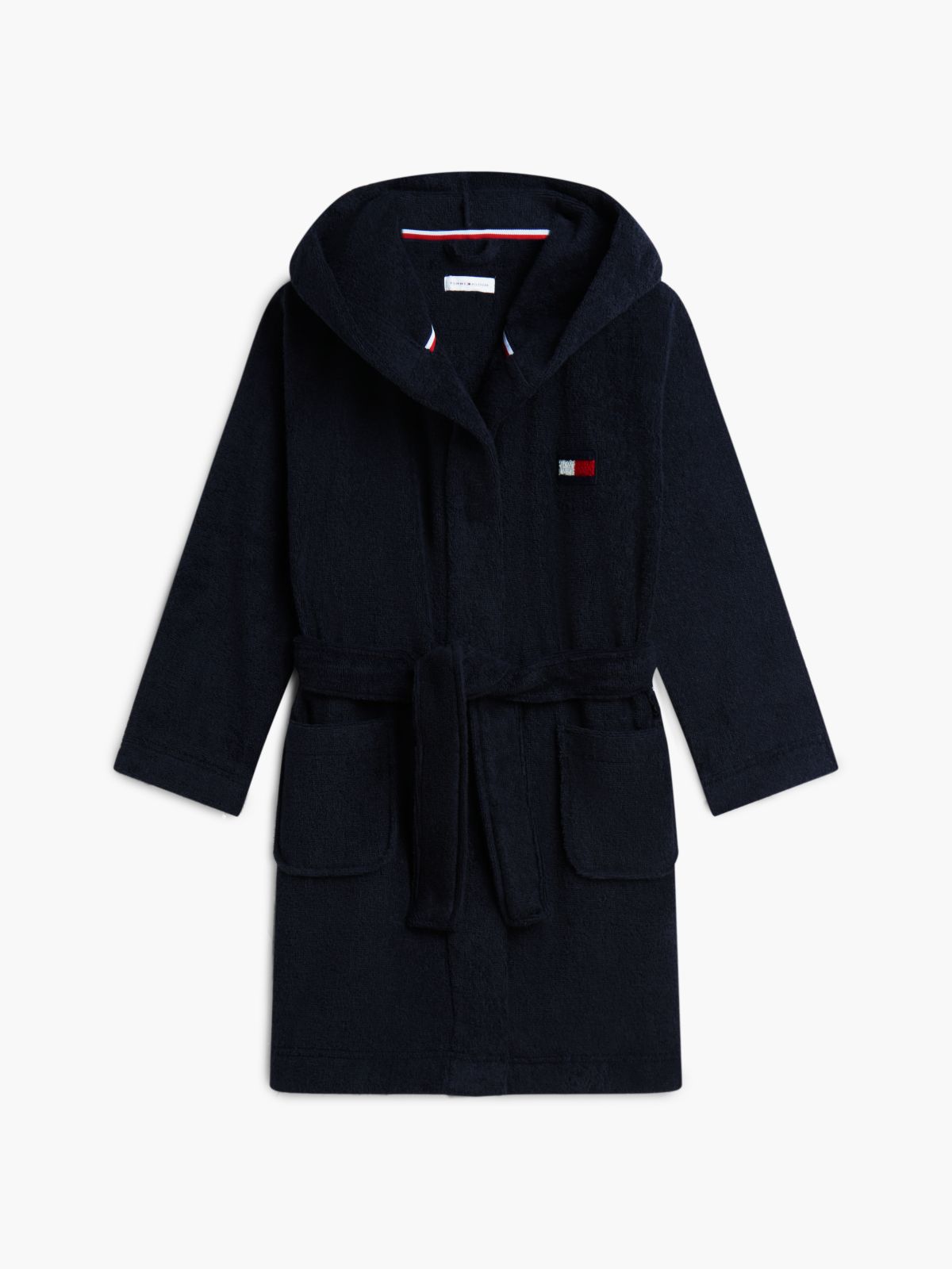 Kids' Lightweight Terry Bathrobe — Navy Blue