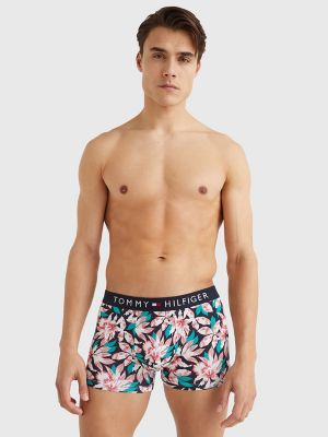 Stretch Cotton Printed Trunk, Multi Tropical Floral Print