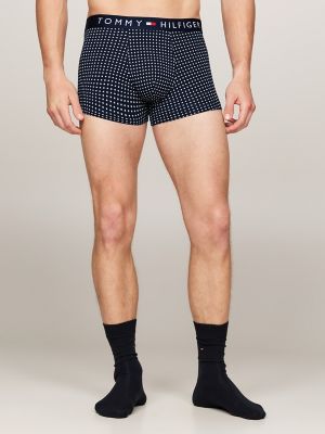 Tommy Print Trunk and Sock Set 2-Piece, Micro Foulard / Navy