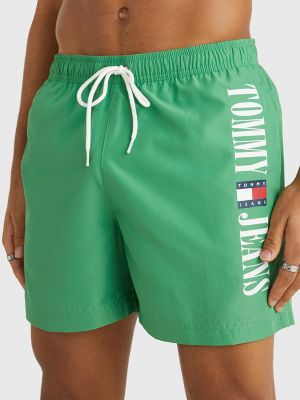 Logo Print 7" Swim Trunk, Coastal Green