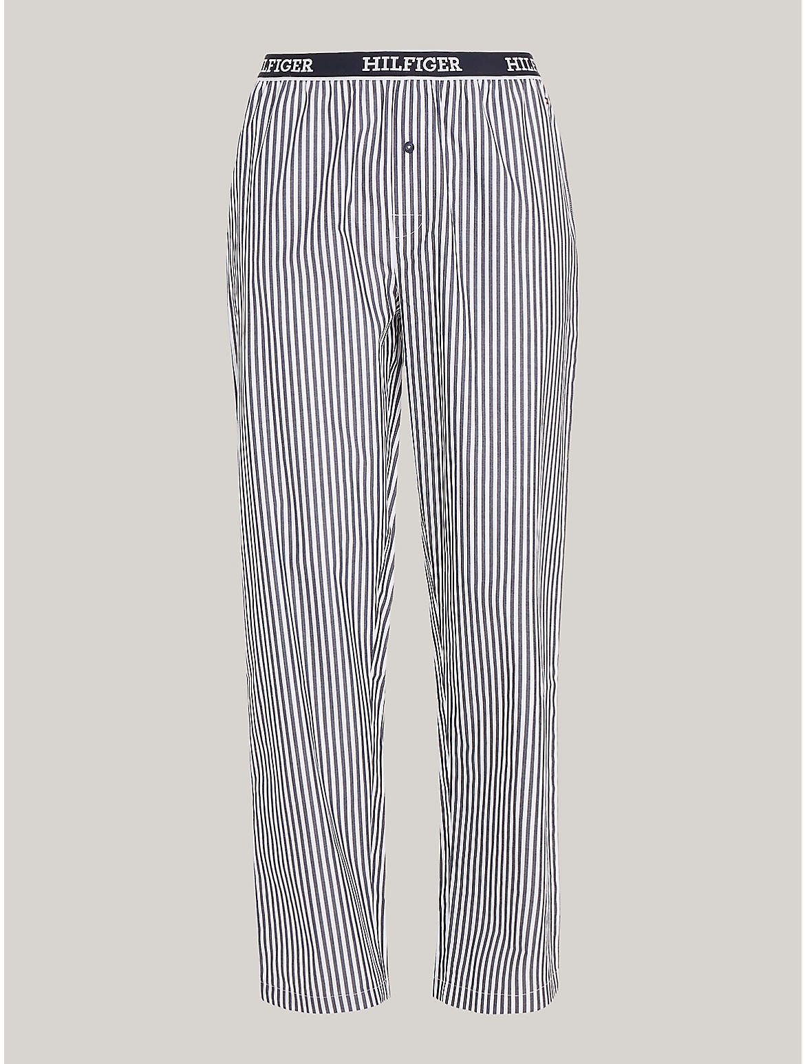 Shop Tommy Hilfiger Logo Band Woven Sleep Pant In Ithaca Stripe Navy
