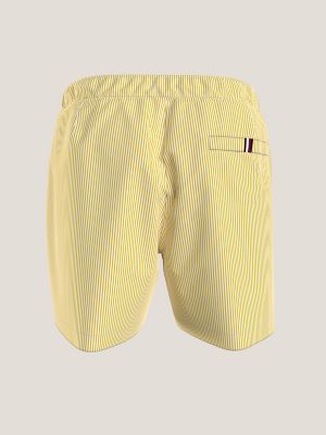 Stripe 5" Swim Trunk, Ithaca White/Valley Yellow