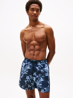 Tropical Print 7" Swim Trunk, Floral Tropic Navy