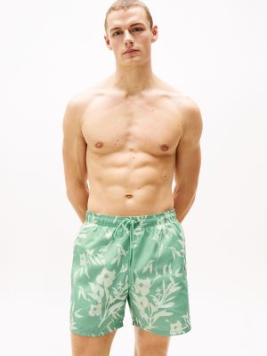 Tropical Print 7" Swim Trunk, Floral Tropic Green
