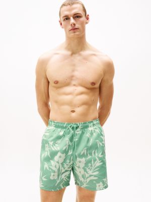 Tropical Print 7" Swim Trunk, Floral Tropic Green