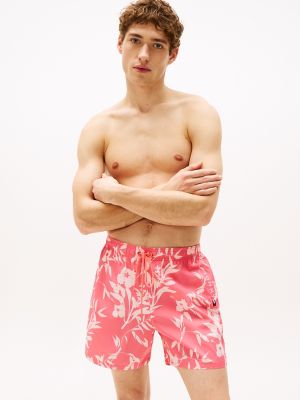 Tropical Print 7" Swim Trunk, Floral Tropic Pink