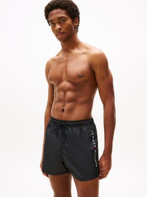 Tommy Logo 5" Swim Trunk, Black